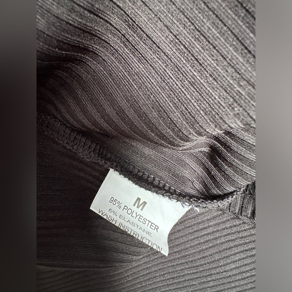 Women’s Black Turtleneck Ribbed Sweater Dress - Picture 3 of 3